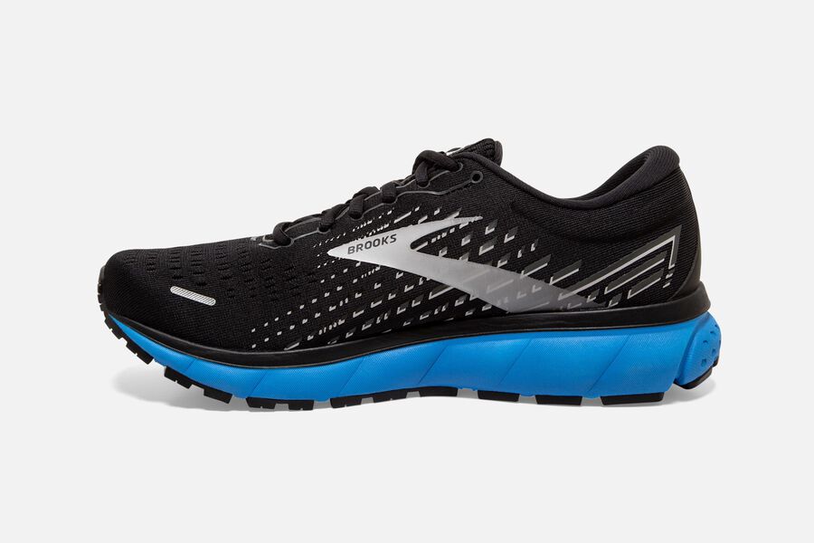 Brooks Running Shoes - Ghost 13 Road Mens - Black/Grey/Blue - WHO-093526